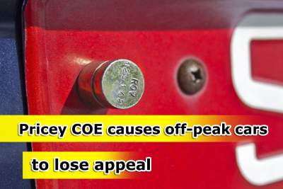 Off-peak cars lose appeal due to high COE prices