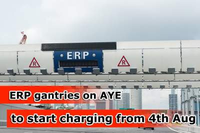 Four new ERP gantries on AYE to start operating from 4th August