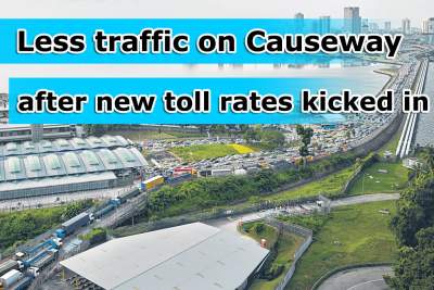 Less traffic on Causeway after new toll rates kicked in