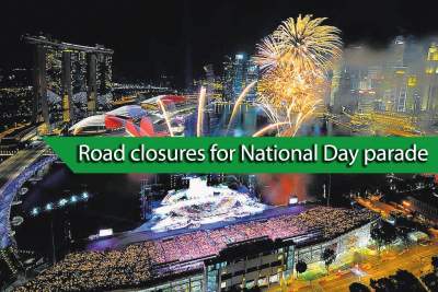 Road closures in the CBD area to facilitate National Day Parade