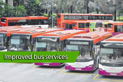 Improved bus services for commuters in Punggol and Bukit Merah