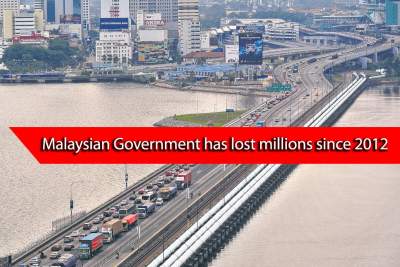 The Malaysian Government has lost S$4.3 million due to lack of toll charges