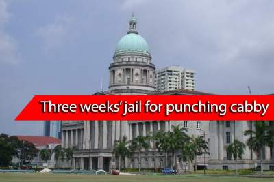 American jailed three weeks for punching cabby