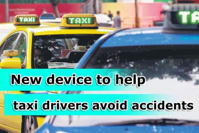 In-car device to help bus and cab drivers avoid accidents