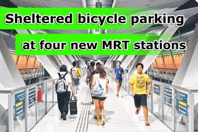 Sheltered bicycle parking at four stations on new Thomson-East Coast Line