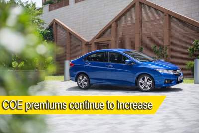 COE premiums increase across categories