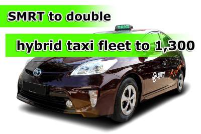 SMRT to double its fleet of hybrid taxis to 1,300 by next year