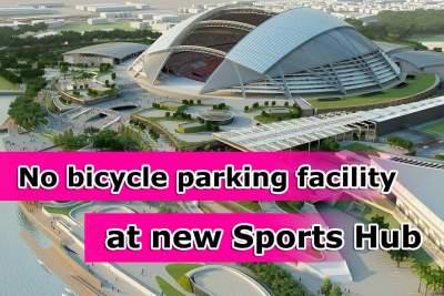 No bicycle parking facility at new Sports Hub