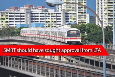 SMRT admits it should have sought LTA's approval before allowing train charter