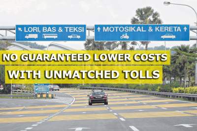 Unmatched tolls at checkpoints do not equate to guaranteed lower costs