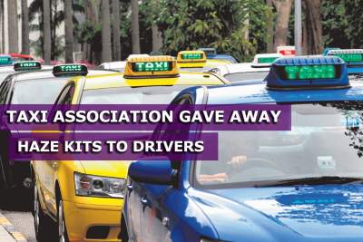 Taxi Association distributed haze kits to 1,000 taxi drivers