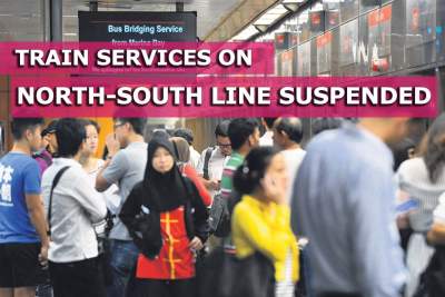 Train fault on North-South Line caused services to be suspended