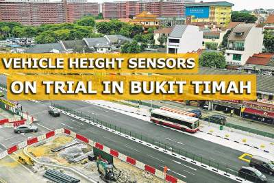 LTA testing vehicle height sensors in Bukit Timah to detect tall vehicles