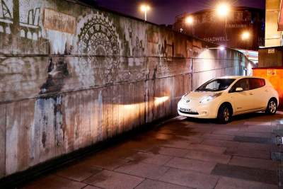 Nissan cleans up London with world's first car-powered graffiti