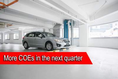 COE quotas for the next quarter increases by five percent