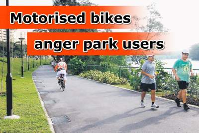 Motorised bicycles pose safety threat to park users