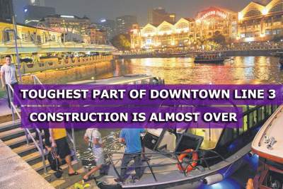 Downtown Line 3 taking shape as Singapore River diversion is almost complete