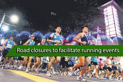 Nine roads will be closed on Sunday morning to facilitate two running events