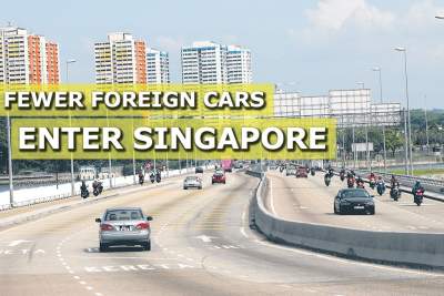 Lesser foreign-registered cars enter Singapore after VEP hike
