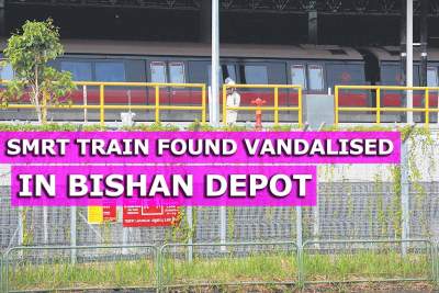 Graffiti discovered on SMRT train in Bishan Depot