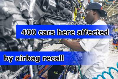 About 400 cars here are affected by faulty Takata-made airbags