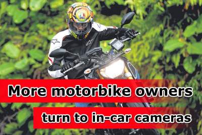 More motorcyclists install in-car cameras on their bikes