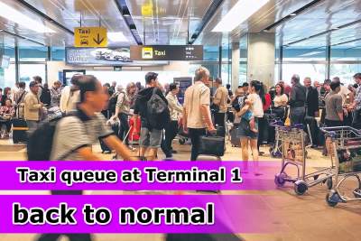 Segregated taxi queuing system at Terminal 1 suspended