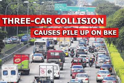 Three-vehicle collision kills driver, causes pile-up on BKE