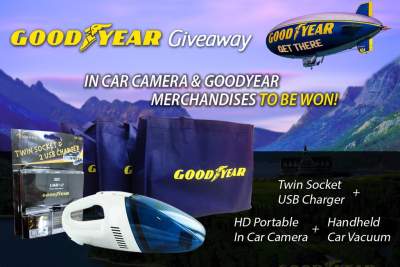 Win HD in-car camera and Goodyear merchandises in our January contest
