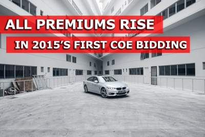All COE premiums went up in 2015's first bidding