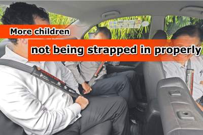More drivers caught for not belting up their kids properly