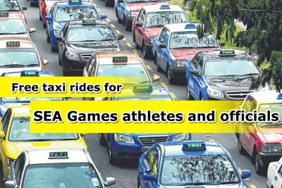 Free taxi rides for SEA Games athletes and officials