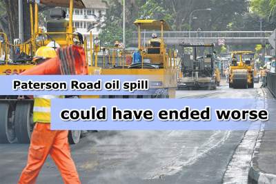 Oil spill at Paterson Road could have ended up worse