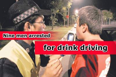 Geylang police operation nabs nine men for drink driving