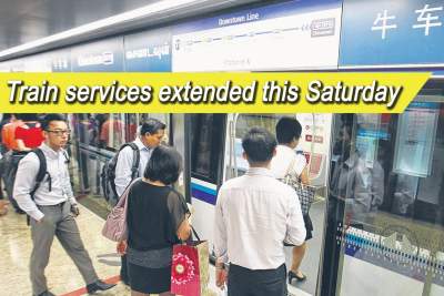 Train services to end later on Valentine's Day