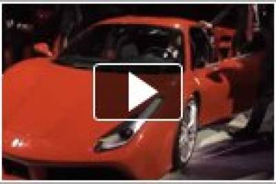 Vettel unveils the new Ferrari 488 GTB at its world premiere