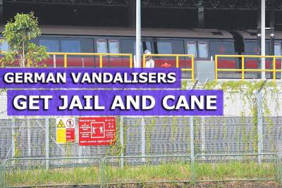 Nine months' jail and three strokes of the cane for Bishan Depot vandalisers