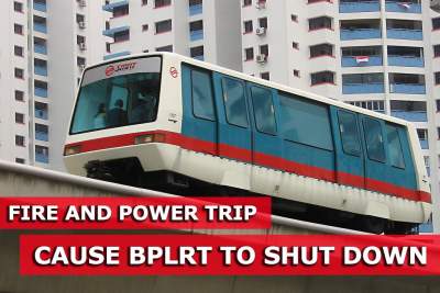 Power trip and fire cause Bukit Panjang LRT to shut down