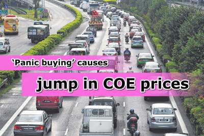 COE prices rise across the board due to 'panic buying'