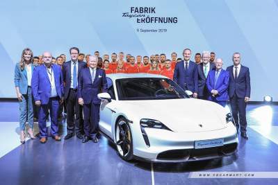 Porsche opens its new factory for the electric Taycan sports car