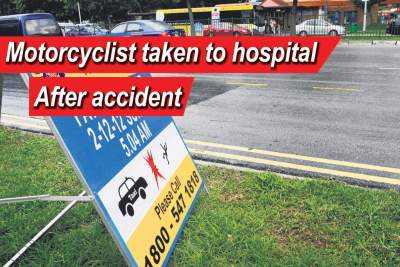 Accident with taxi leaves motorcyclist injured