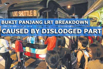 Tuesday's breakdown on Bukit Panjang LRT caused by dislodged train part