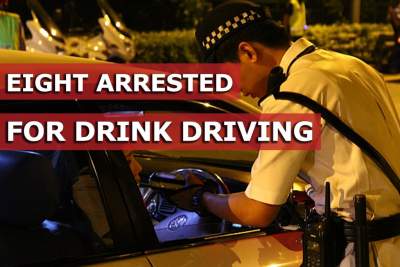 Eight motorists arrested for drink driving in islandwide operation