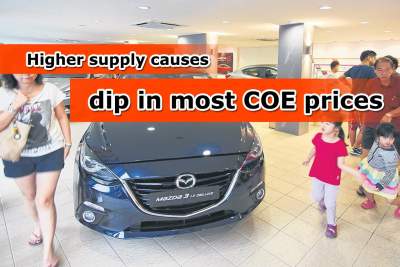 COE prices ended mostly lower even though panic buying is still present