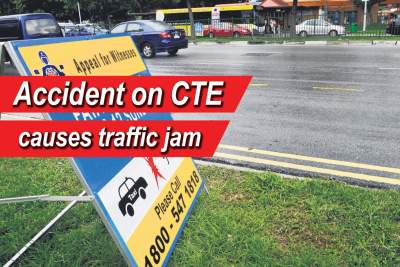 Accident on CTE causes traffic jam