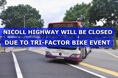 Buses on Nicoll Highway to be diverted for Tri-Factor Bike 2015