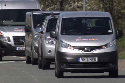 Nissan light commercial vehicles support Infiniti Red Bull Racing