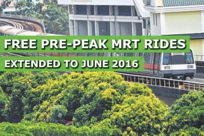 Free pre-peak MRT rides extended by one more year