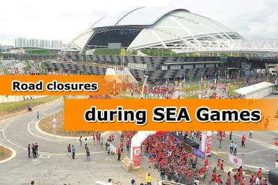 Road closures at Bishan Sports Centre and Jalan Besar Stadium during SEA Games
