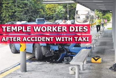 Accident with taxi results in death of worker